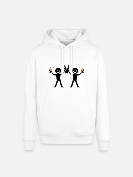 Drinking Bottle of Beer - Stanley/Stella SOUNDER Unisex Hoodie - white
