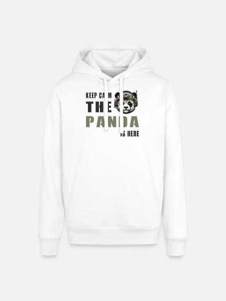 Tactical Panda – Keep Calm - Stanley/Stella SOUNDER Unisex Hoodie - white