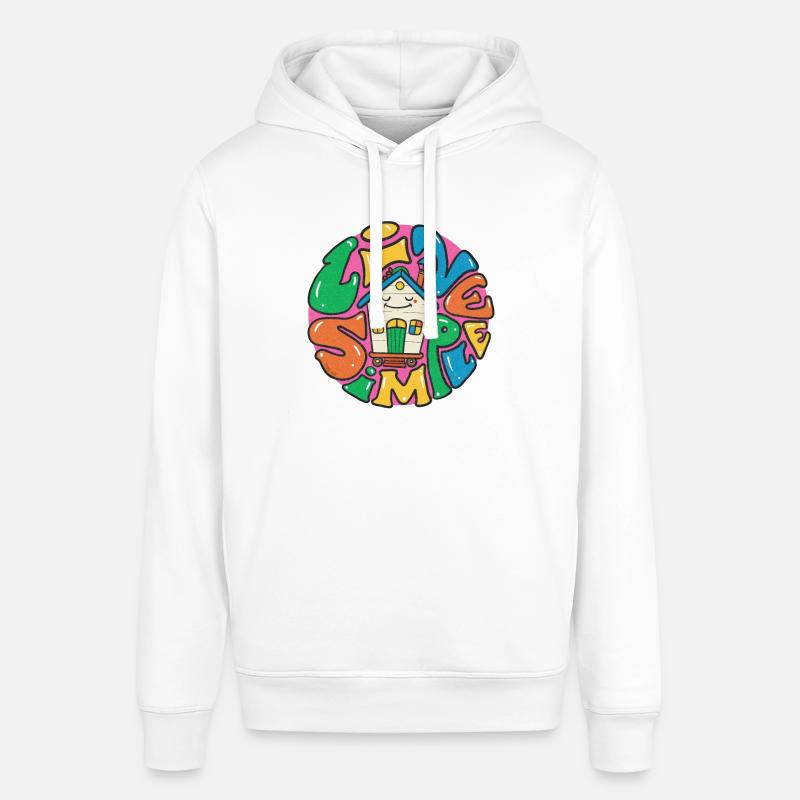 Lebe ein einfaches Tiny House - Stanley/Stella Unisex Hoodie SOUNDER - Weiß