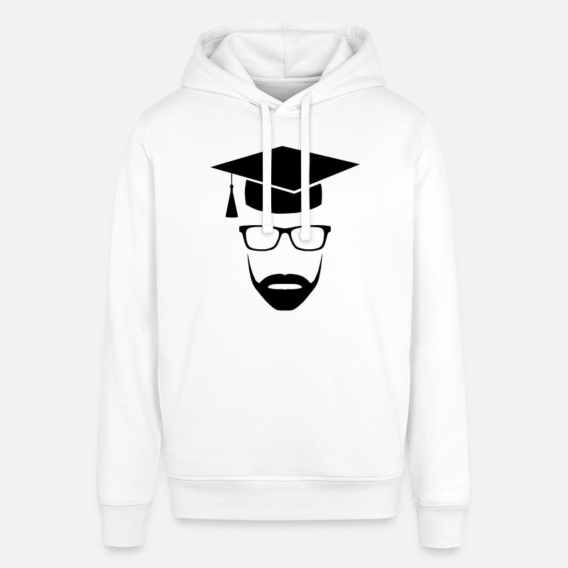 Master Uni Nerd mit Bart - Stanley/Stella Unisex Hoodie SOUNDER - Weiß