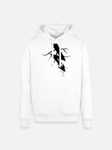 charge symbol electric lightning current energy strong - Stanley/Stella SOUNDER Unisex Hoodie - white