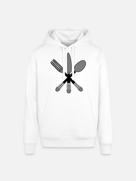 Besteck kochen 2 - Stanley/Stella Unisex Hoodie SOUNDER - Weiß