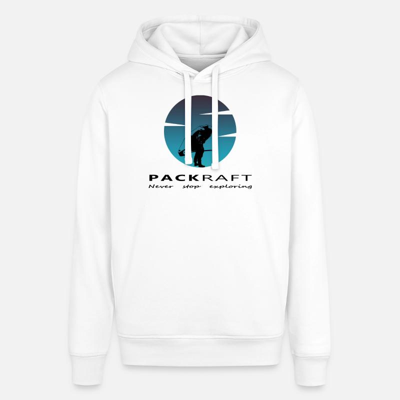 Packraft - Never stop exploring - Sweat à capuche SOUNDER Stanley/Stella Unisexe - blanc