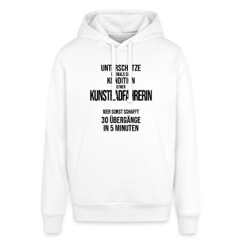 Unterschätze nie die Kondition Kunstradfahrerin - Stanley/Stella Unisex Hoodie SOUNDER - Weiß - Vorne - Alina (178cm) & Michal (187cm)