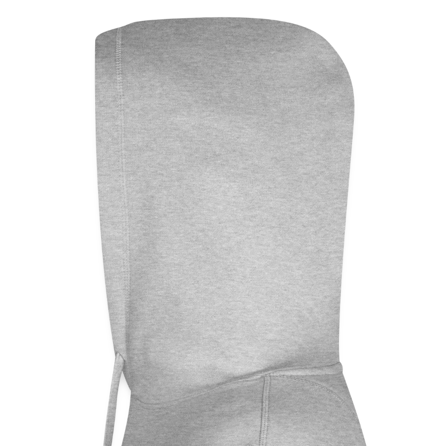 Pisa badge on a stanley/stella sounder unisex hoodie, heather grey, hood left