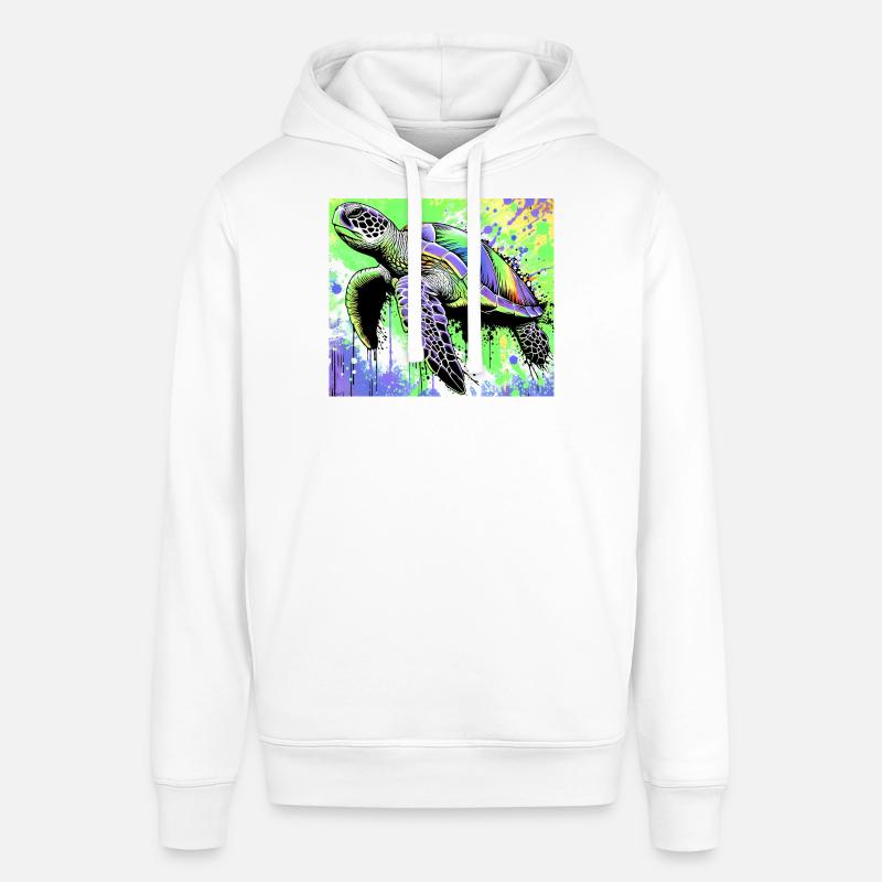 turtle - Stanley/Stella SOUNDER Unisex Hoodie - white