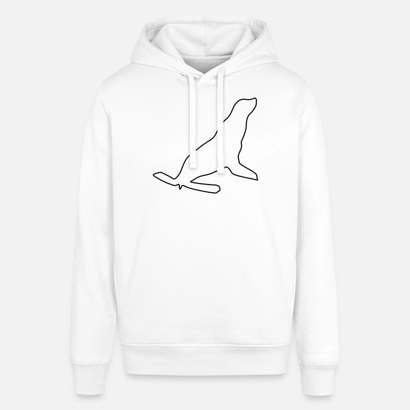 Silhouette de phoque de mer - Sweat à capuche SOUNDER Stanley/Stella Unisexe - blanc