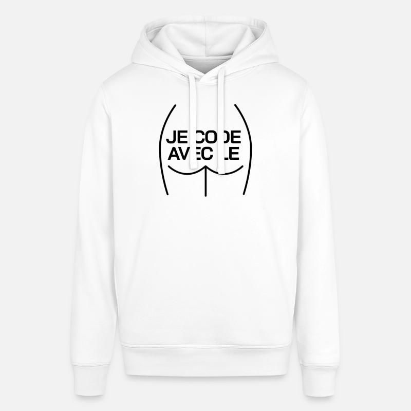 je code avec le Q - Sweat à capuche SOUNDER Stanley/Stella Unisexe - blanc