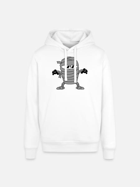Mummy Sunglasses - Stanley/Stella SOUNDER Unisex Hoodie - white