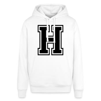 Brief H Team Football Baseball Basketball Universität - Stanley/Stella Unisex Hoodie SOUNDER - Weiß - Vorne - Alina (178cm) & Michal (187cm)