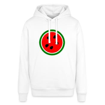 Watermelon - Stanley/Stella SOUNDER Unisex Hoodie - white - Front - Alina (178cm) & Michal (187cm)
