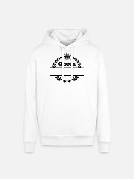 Queen in laurel wreath and crown - Stanley/Stella SOUNDER Unisex Hoodie - white