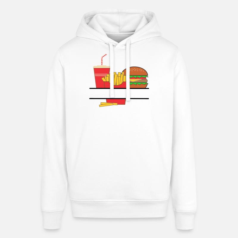 Pommesbuden-Logo oder Restaurant-Emblem - Stanley/Stella Unisex Hoodie SOUNDER - Weiß