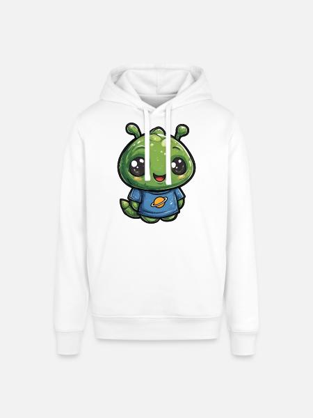 Kleiner Planetenfreund Alien Shirt - Stanley/Stella Unisex Hoodie SOUNDER - Weiß