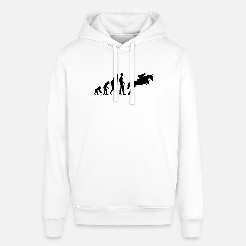Reiterin Evolution Springreiten Pferde - Stanley/Stella Unisex Hoodie SOUNDER - Weiß