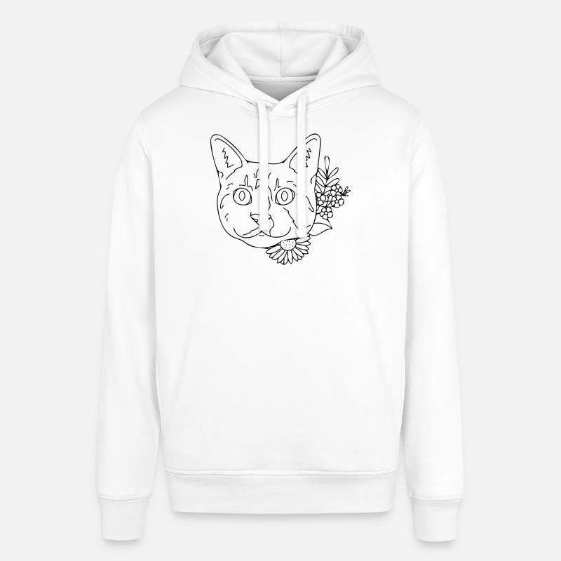 chat - Sweat à capuche SOUNDER Stanley/Stella Unisexe - blanc