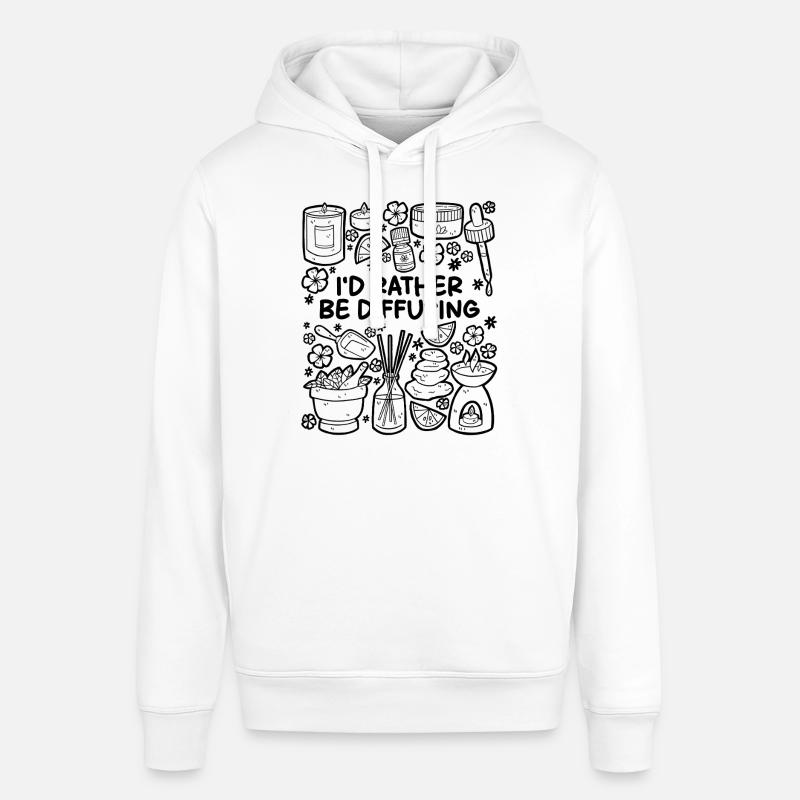 Je préfère diffuser – Aromathérapie - Sweat à capuche SOUNDER Stanley/Stella Unisexe - blanc