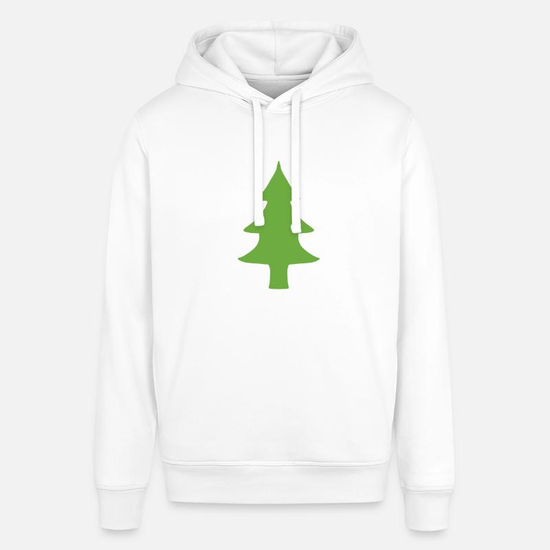 Sapin vert naturel - Sweat à capuche SOUNDER Stanley/Stella Unisexe - blanc