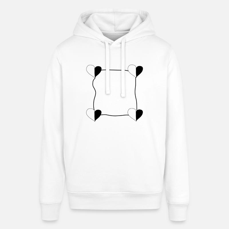 Cadre à quatre cœurs - Sweat à capuche SOUNDER Stanley/Stella Unisexe - blanc