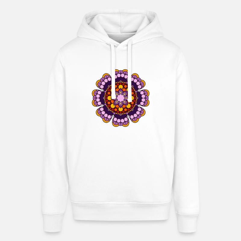 Art de la méditation Mandala - Sweat à capuche SOUNDER Stanley/Stella Unisexe - blanc
