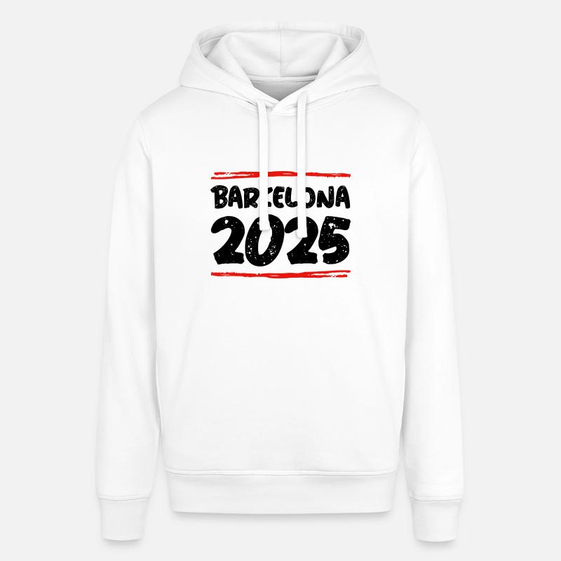 Barcelone 2025 Dicton - Sweat à capuche SOUNDER Stanley/Stella Unisexe - blanc