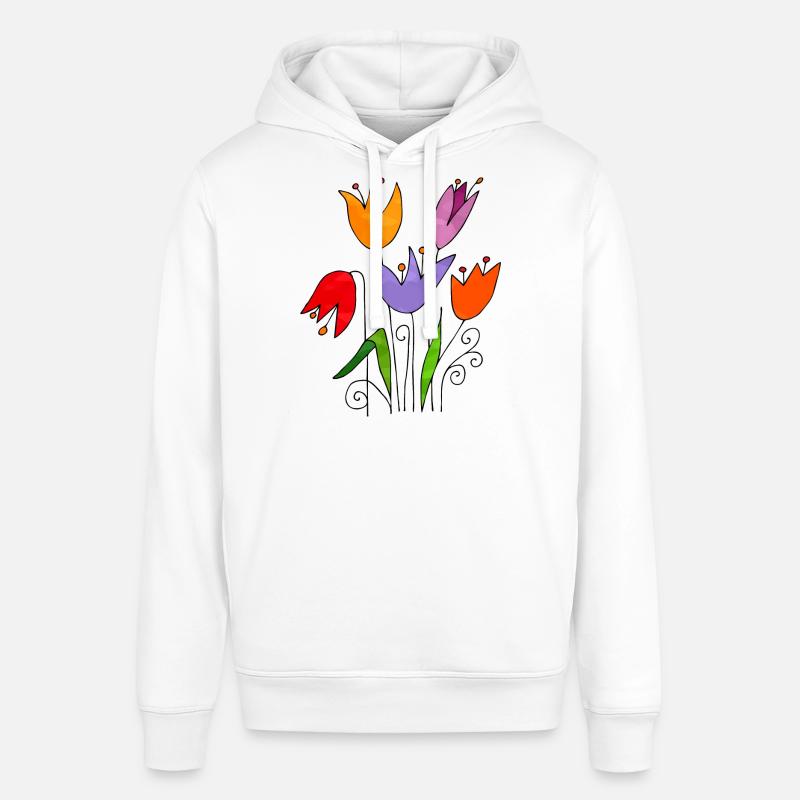 Fleurs - Sweat à capuche SOUNDER Stanley/Stella Unisexe - blanc
