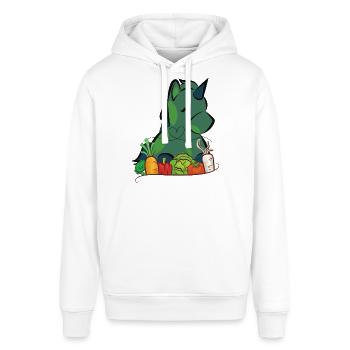 Veggie Einhorn - Stanley/Stella Unisex Hoodie SOUNDER - Weiß - Vorne - Alina (178cm) & Michal (187cm)
