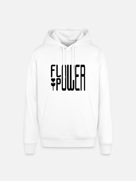 FLOWER POWER - Stanley/Stella SOUNDER Unisex Hoodie - white