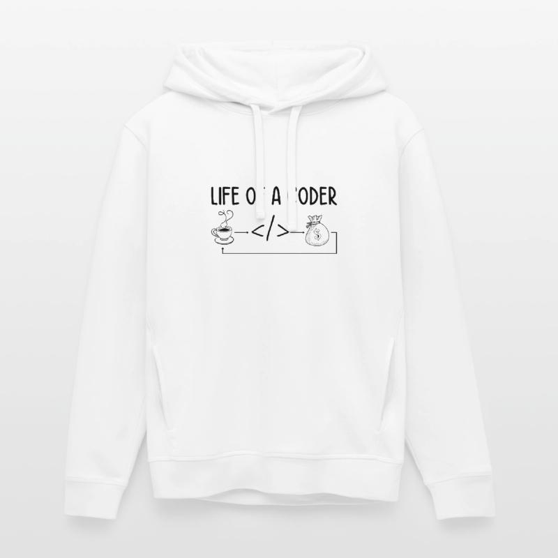 Life Of A Coder Software Developer Programmer Nerd Stanley/Stella Unisex Hoodie SOUNDER