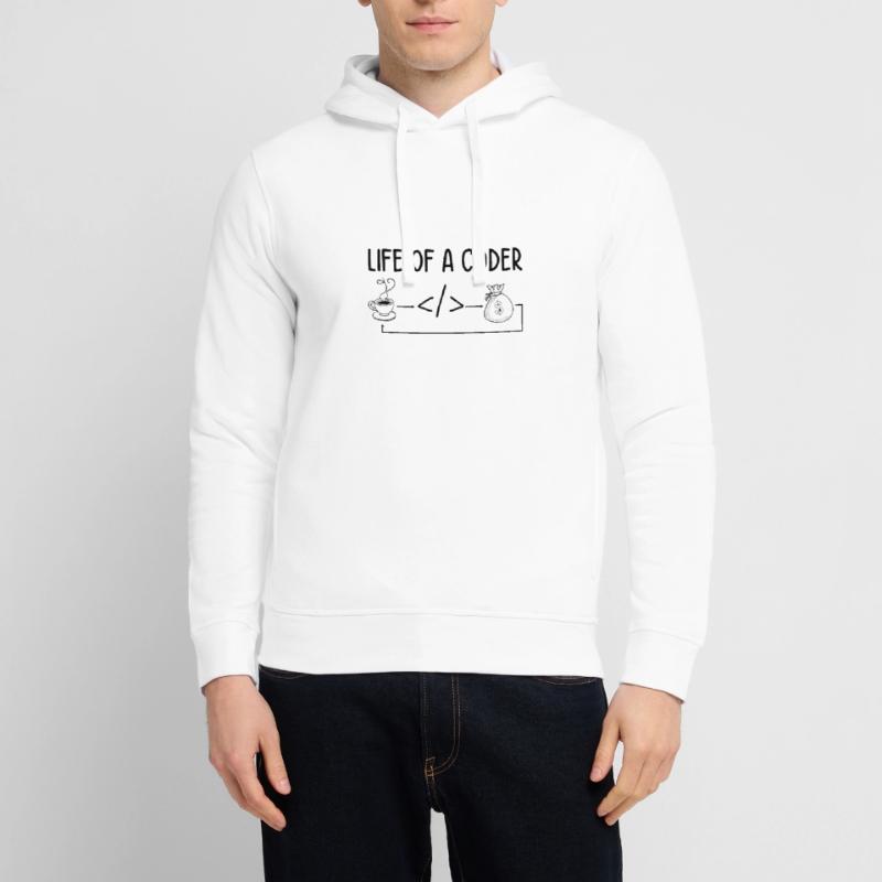 Life Of A Coder Software Developer Programmer Nerd Stanley/Stella Unisex Hoodie SOUNDER