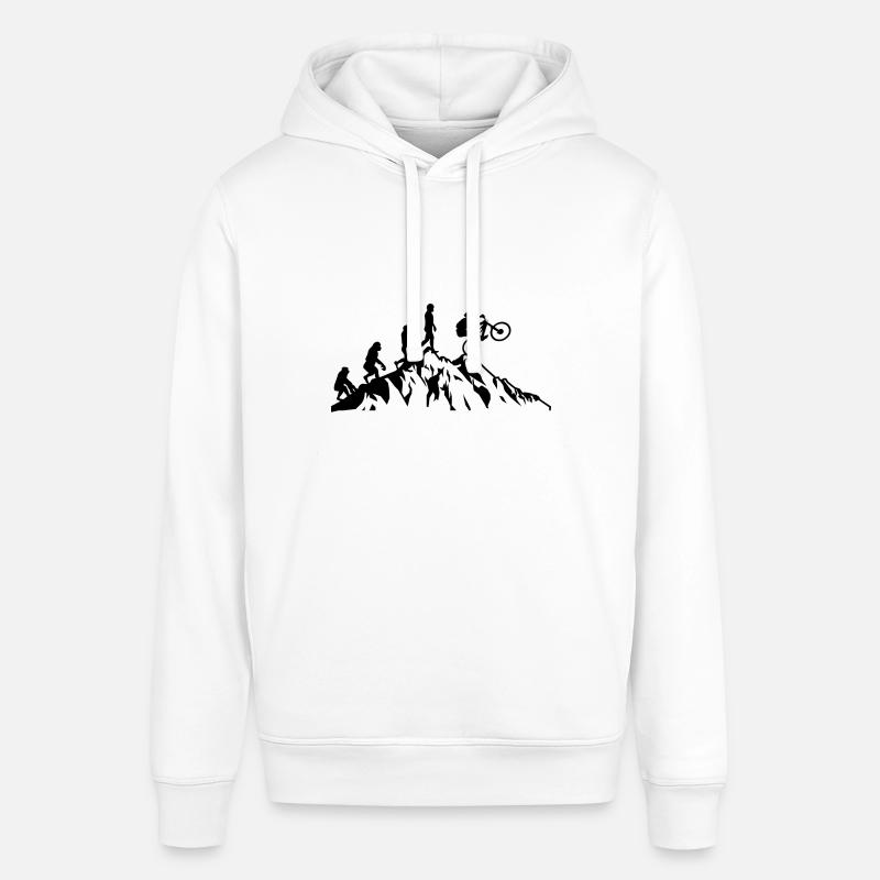 Évolution du VTT à vélo - Sweat à capuche SOUNDER Stanley/Stella Unisexe - blanc