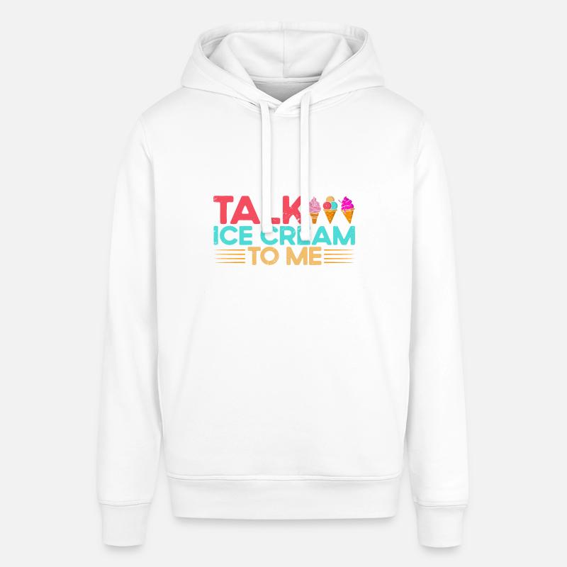 Parlez-moi de crème glacée cadeau - Sweat à capuche SOUNDER Stanley/Stella Unisexe - blanc