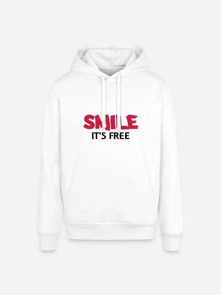 Smile It's free - Stanley/Stella SOUNDER Unisex Hoodie - white