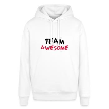 Team Awesome - Stanley/Stella Unisex Hoodie SOUNDER - Weiß - Vorne - Alina (178cm) & Michal (187cm)