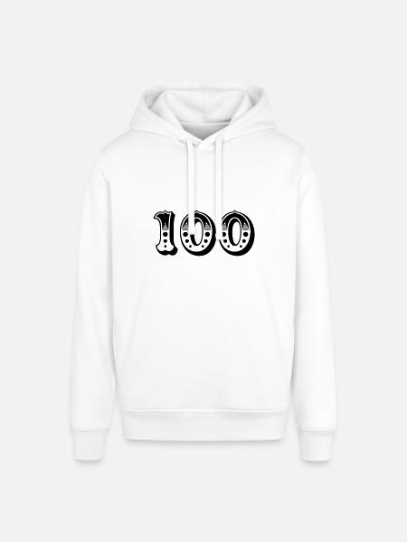 100 - Number - Number - Stanley/Stella SOUNDER Unisex Hoodie - white