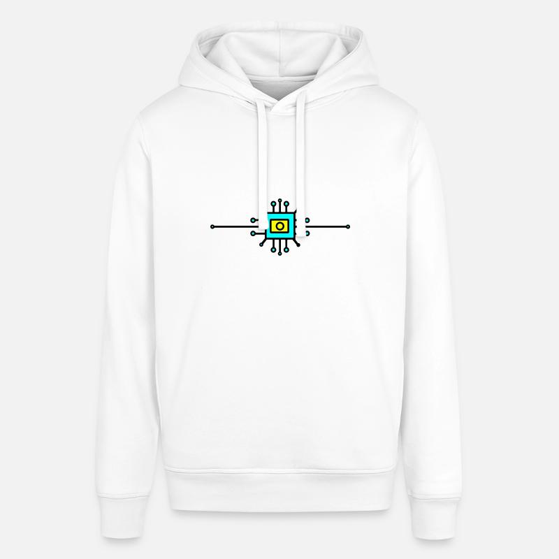Computer Chip Digital Sensor - Stanley/Stella Unisex Hoodie SOUNDER - Weiß