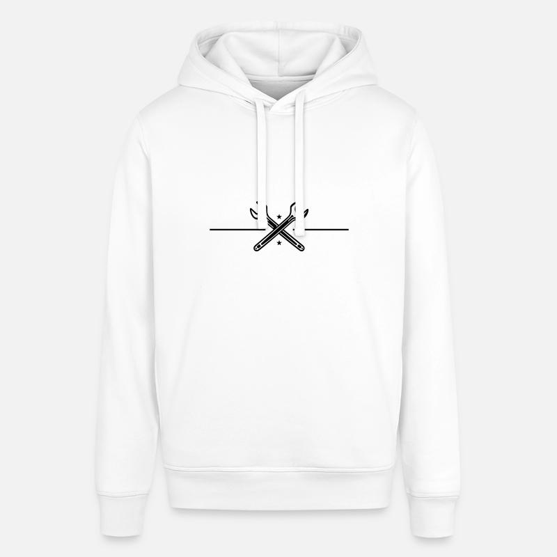Icône de clé à molette - Sweat à capuche SOUNDER Stanley/Stella Unisexe - blanc