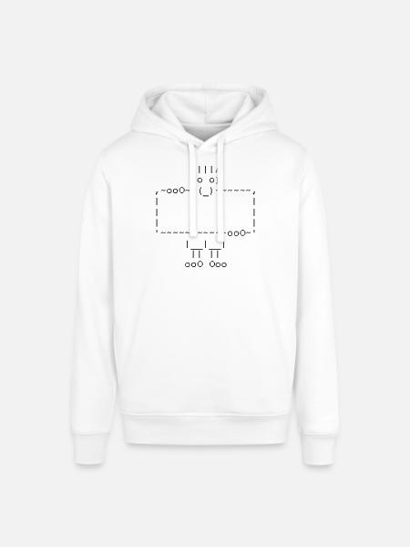 ascii art: troll + your text - Stanley/Stella SOUNDER Unisex Hoodie - white