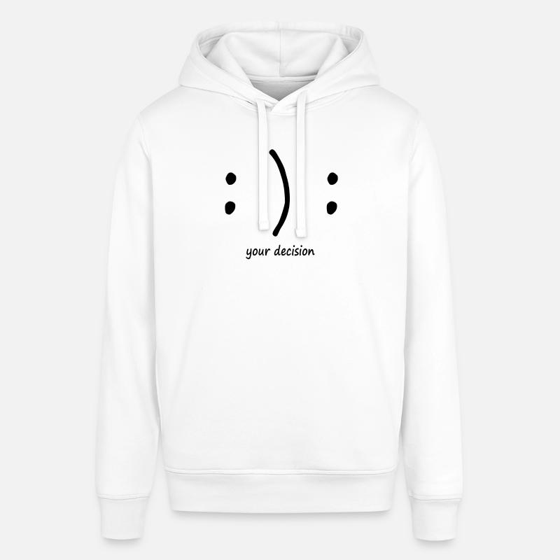 glücklich oder traurig? Emotionen Smiley - Stanley/Stella Unisex Hoodie SOUNDER - Weiß