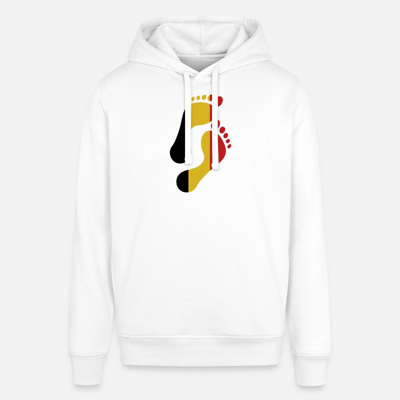 Belgique Drapeau de l’empreinte - Sweat à capuche SOUNDER Stanley/Stella Unisexe - blanc