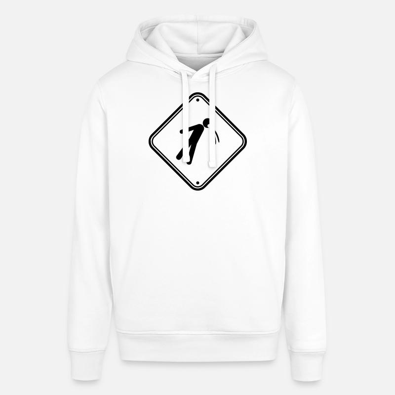 shield caution note vomit vomit - Stanley/Stella SOUNDER Unisex Hoodie - white
