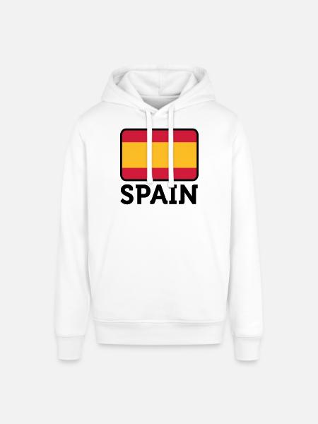 National Flag of Spain - Stanley/Stella SOUNDER Unisex Hoodie - white