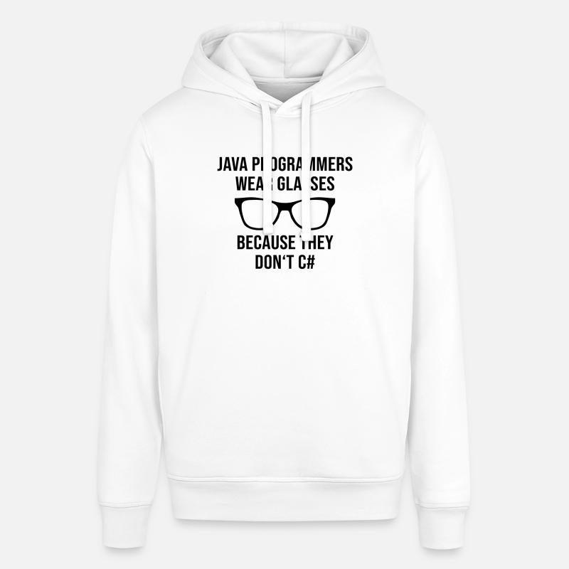 Programmer Java Entwickler Brille - Stanley/Stella Unisex Hoodie SOUNDER - Weiß