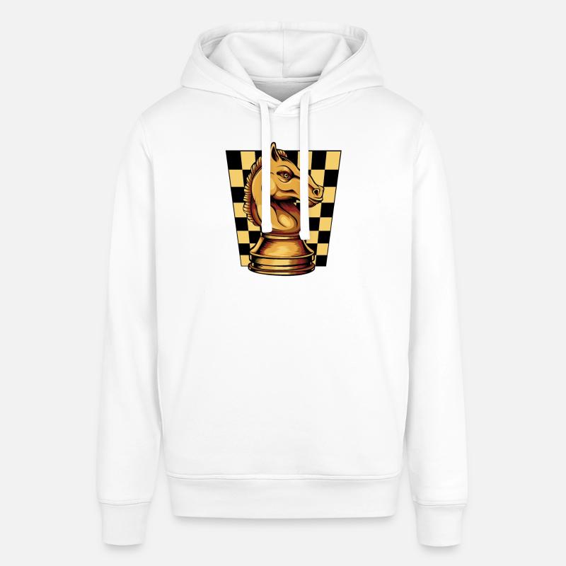 Pièce d'échecs Springer Chessboard - Sweat à capuche SOUNDER Stanley/Stella Unisexe - blanc