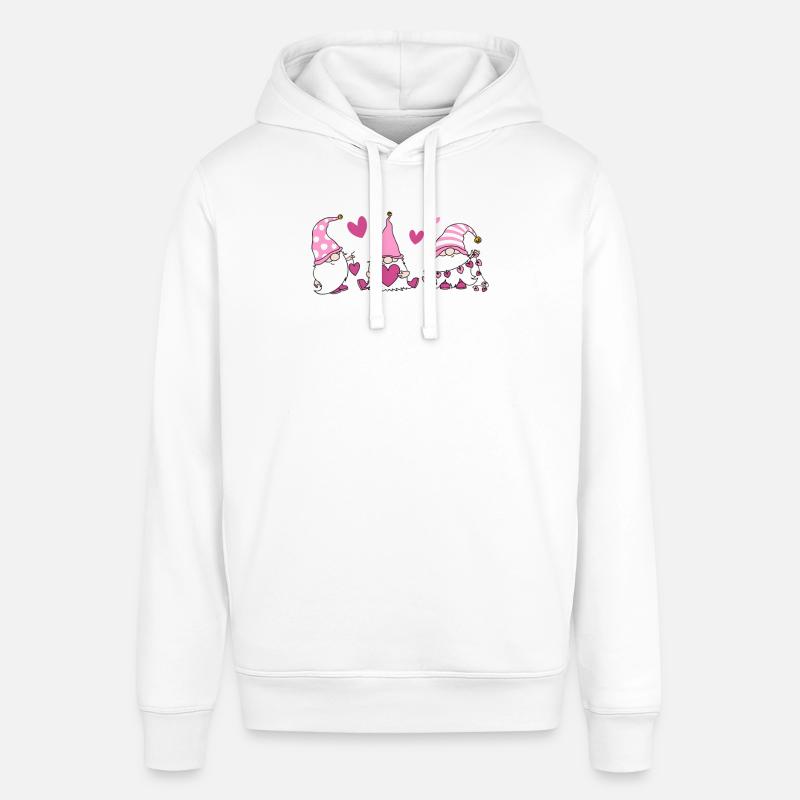 Gnome de la Saint-Valentin - Sweat à capuche SOUNDER Stanley/Stella Unisexe - blanc