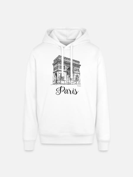 P.D. Moreno Triumphbogen Paris - Stanley/Stella Unisex Hoodie SOUNDER - Weiß