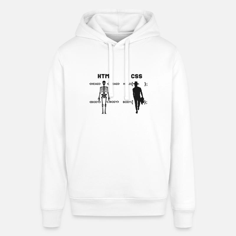 HTML vs CSS Programmiersprache - Stanley/Stella Unisex Hoodie SOUNDER - Weiß
