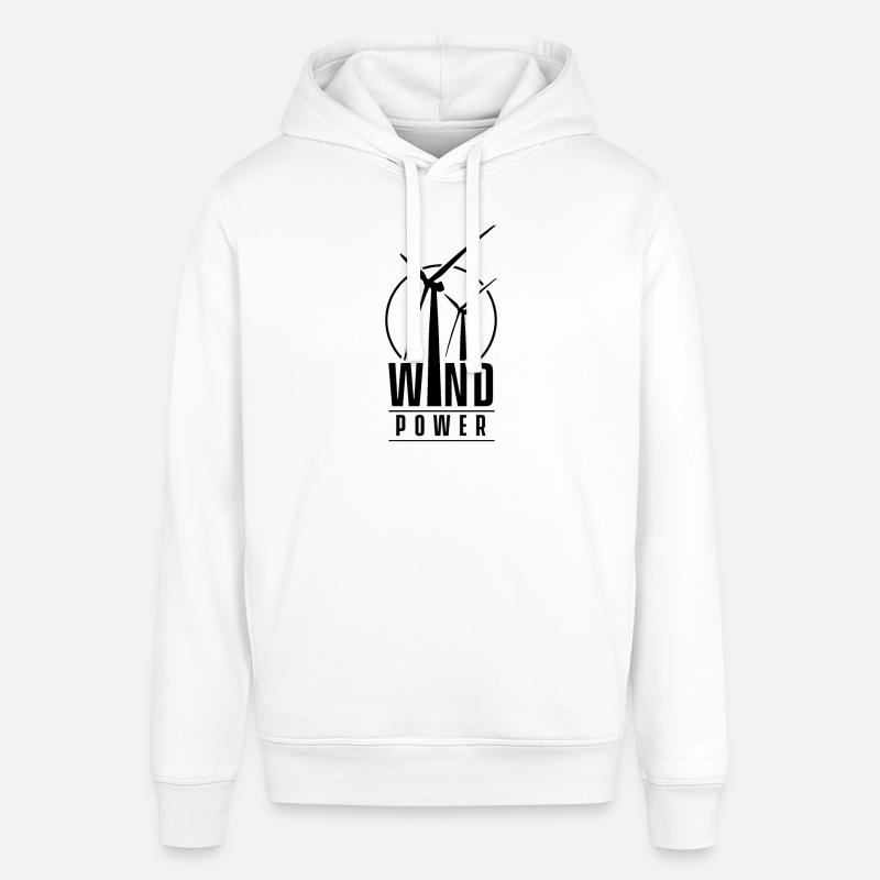 Énergie éolienne énergie éolienne - Sweat à capuche SOUNDER Stanley/Stella Unisexe - blanc