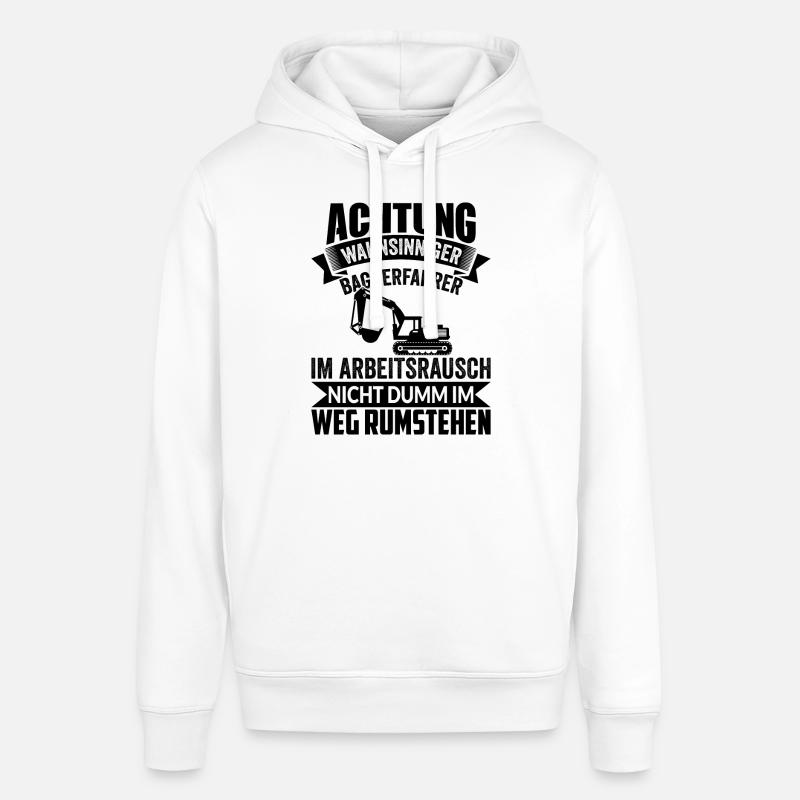 Bagger Baggerführer Baggerfahrer Bau Geschenkidee - Stanley/Stella Unisex Hoodie SOUNDER - Weiß