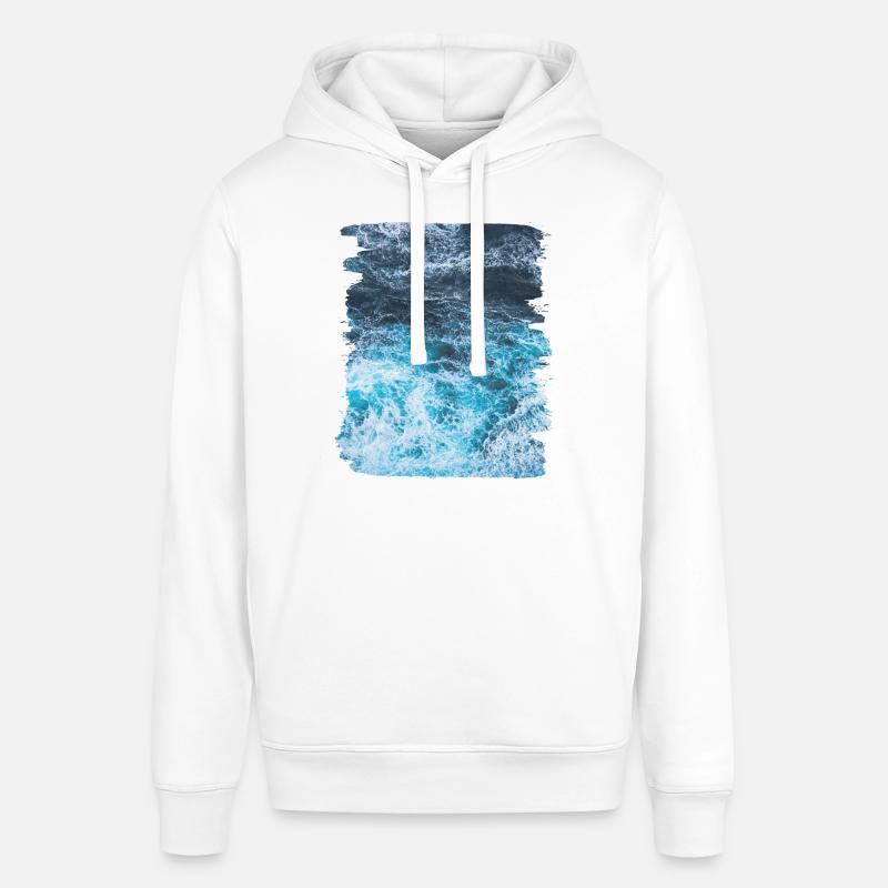 Vagues mer vacances d'été - Sweat à capuche SOUNDER Stanley/Stella Unisexe - blanc